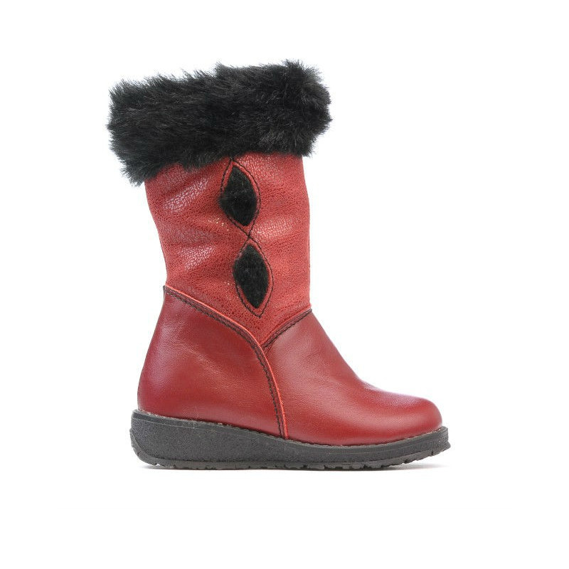 Buty dziecięce 24c bordowo-czarne