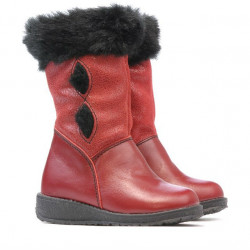 Buty dziecięce 24c bordowo-czarne