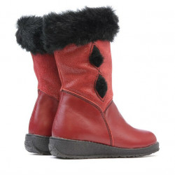 Buty dziecięce 24c bordowo-czarne