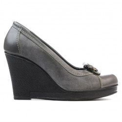 Damskie buty casual 178 szare połączone
