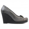 Damskie buty casual 178 szare połączone