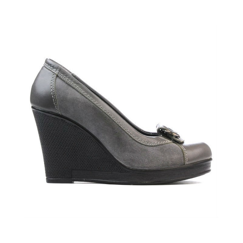 Damskie buty casual 178 szare połączone