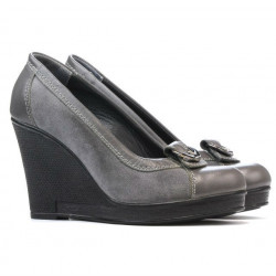 Damskie buty casual 178 szare połączone