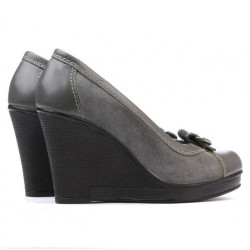 Damskie buty casual 178 szare połączone