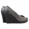 Damskie buty casual 178 szare połączone