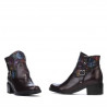 Damskie botki 3319 bordo pastel