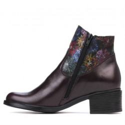 Damskie botki 3319 bordo pastel