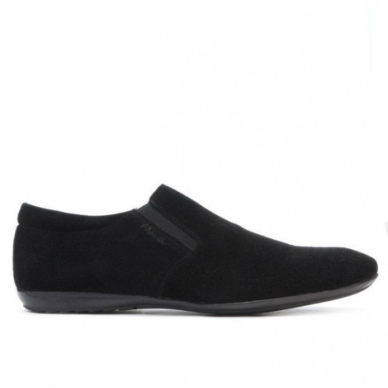 Casualowe buty męskie 760 czarne zamsz