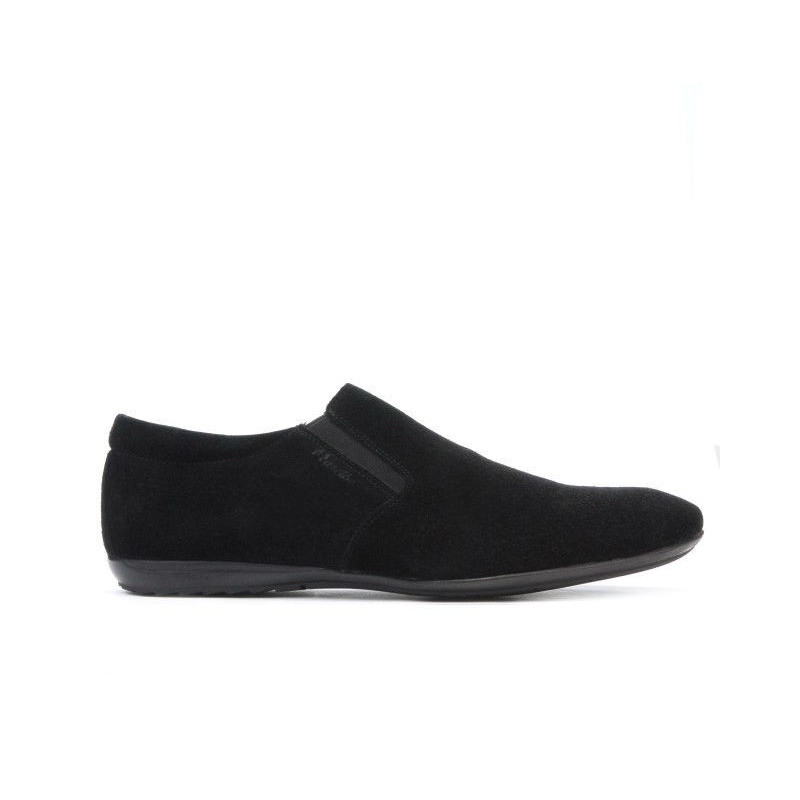 Casualowe buty męskie 760 czarne zamsz