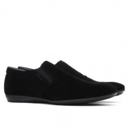 Casualowe buty męskie 760 czarne zamsz