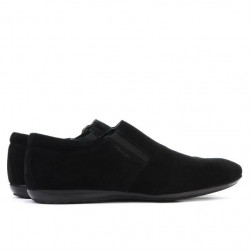 Casualowe buty męskie 760 czarne zamsz