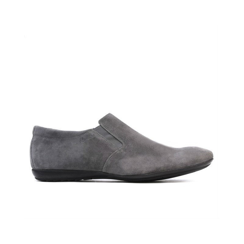 Buty casual męskie 760 szary zamsz