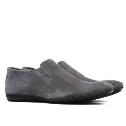 Buty casual męskie 760 szary zamsz