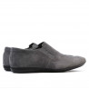Buty casual męskie 760 szary zamsz