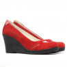 Damskie buty casual 647 czerwony welur