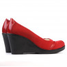 Damskie buty casual 647 czerwony welur