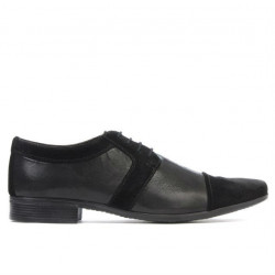 Eleganckie buty męskie 742 czarno połączone