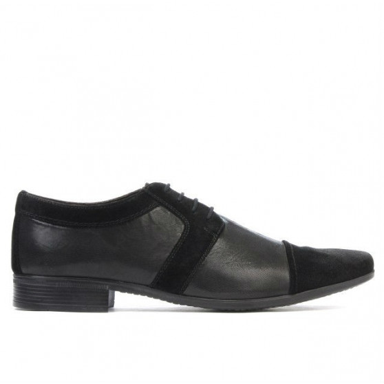Eleganckie buty męskie 742 czarno połączone