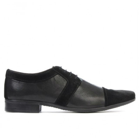 Eleganckie buty męskie 742 czarno połączone