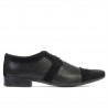 Eleganckie buty męskie 742 czarno połączone