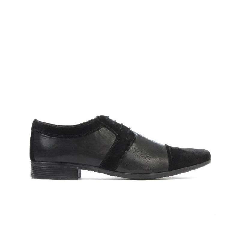 Eleganckie buty męskie 742 czarno połączone
