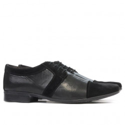 Eleganckie buty męskie 742 czarno połączone