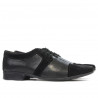 Eleganckie buty męskie 742 czarno połączone