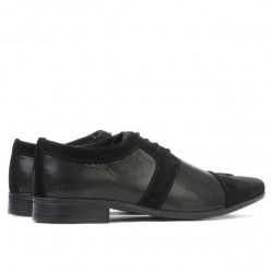 Eleganckie buty męskie 742 czarno połączone