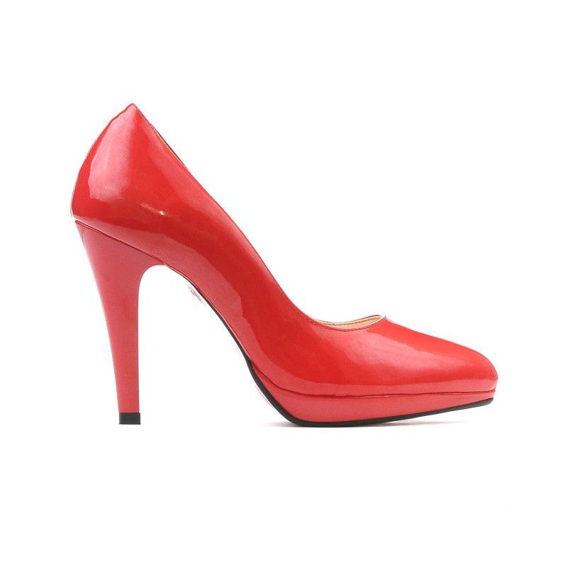 Eleganckie buty damskie 1233 lakierowane czerwone