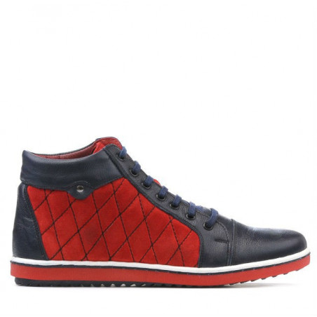 Damskie botki 3283 indygo+czerwony