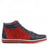 Damskie botki 3283 indygo+czerwony