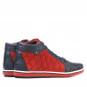 Damskie botki 3283 indygo+czerwony