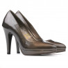 Eleganckie buty damskie 1233 lakierowane brąz perłowy