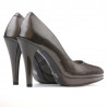 Eleganckie buty damskie 1233 lakierowane brąz perłowy