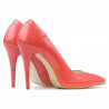 Eleganckie buty damskie 1230 lakierowane czerwono-koralowe