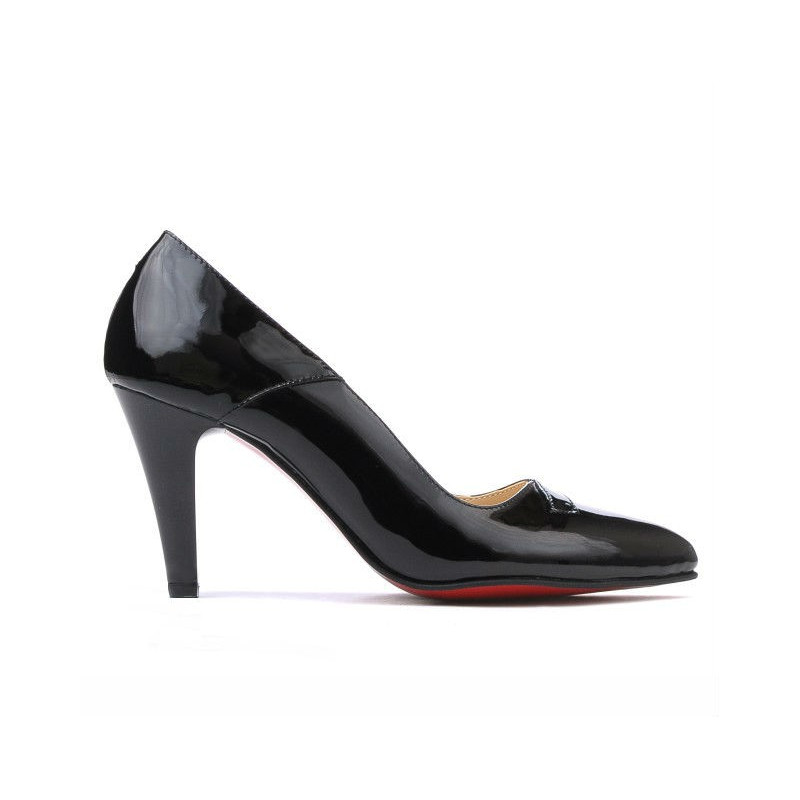 Eleganckie damskie buty 1231 czarny lakier