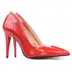 Eleganckie buty damskie 1230 lakierowane czerwone