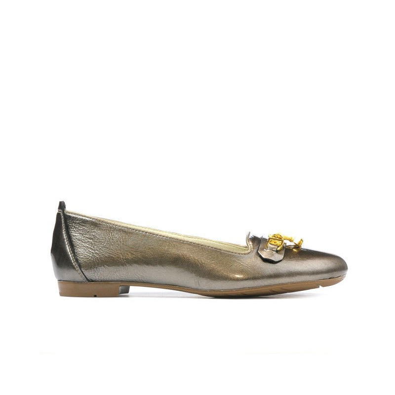 Damskie buty casual 639 lakierowany miedziany