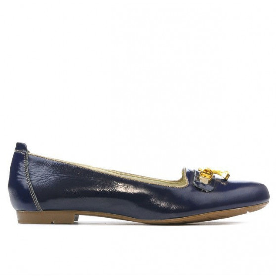Damskie buty casual 639 lakierowane indygo