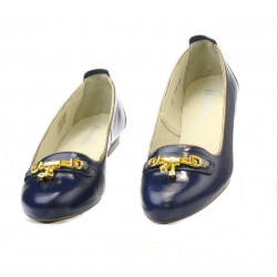 Damskie buty casual 639 lakierowane indygo