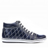 Damskie botki 3283 lakierowane indygo