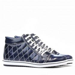 Damskie botki 3283 lakierowane indygo