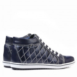 Damskie botki 3283 lakierowane indygo