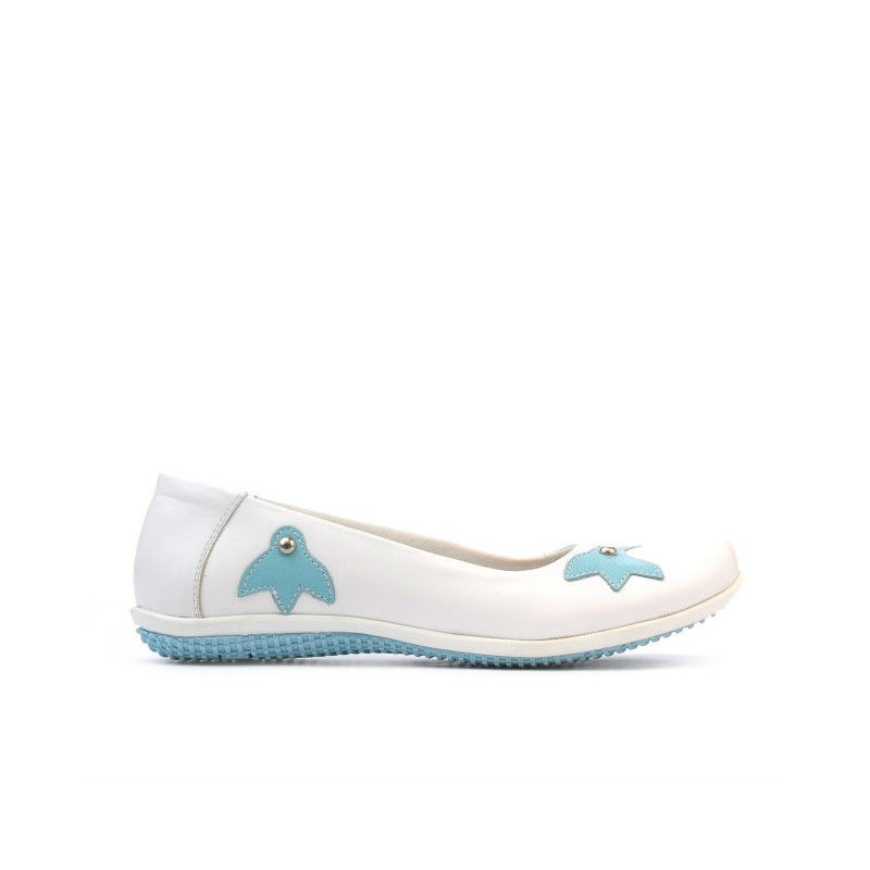 Dziecięce buty 117 biały+niebieski
