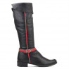 Damskie kozaki 3263 czarne+bordowe