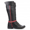 Damskie kozaki 3263 czarne+bordowe