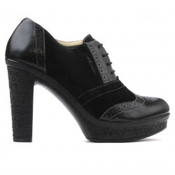 Damskie buty casual 637 czarno kombinowane