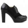 Damskie buty casual 637 czarno kombinowane