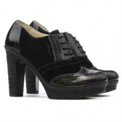 Damskie buty casual 637 czarno kombinowane