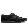 Męskie buty sportowe 716 czarny welur+czarny lakier